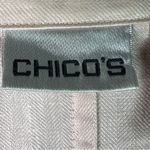 Chico's Chico’s Size 3 (Flaw) Light Pastel Pink Jacket Long Sleeve 3 Button Ruffle Front Photo 7