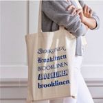 Brooklinen tote bag in Oatmeal & Navy Blue NWOT! Tan Photo 0