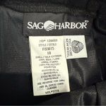 Sag & Harbor Wool Midi‎ Skirt Lined In Black Size 10 Front Side Slit Photo 2