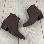 Style & Co Women's Perriee Western Ankle Booties 8M Chocolate Brown Smooth $80 Size 8 Photo 2