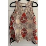 FYLO Multi Color Boho Sleeveless Oversized Shirt Tank Top Size S Red Photo 3