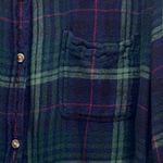 American Eagle Womens Boyfriend Shirt Size XL Tunic Button Tartan Grunge Soft Photo 3