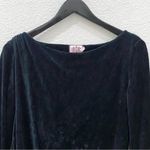 Juicy Couture Black Velvet Velour Draped Shoulder Long Sleeve Dress Size M Photo 8