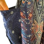Banjamth Blue Peacock Lightweight Soft Gypsy Festival Abstract Bohemian Women’s Size M Photo 4