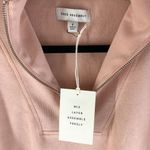 Free Assembly Womens Sweatshirt Top Mock Neck 1/4 Zip Long Sleeve Blush Pink S Photo 4