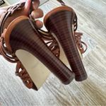 Joan & David  Brown Leather Strappy Stacked Heel Sandals Womens 7 Summer Y2K Photo 6