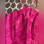 Blondie Nites Pink Asymmetrical Backless Bustier Crop Top Photo 13