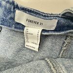 Forever 21 Y2K Denim Bodycon Mini Dress Large Blue Buckles Western Boho Fitted Casual Cute Photo 2