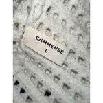 COMMENSE OPEN KNIT TIE FRONT HALTER WHITE CROCHET VEST NWOT‎ SIZE L Size L Photo 3