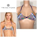 Trina Turk paisley triangle bikini top. NWT Photo 1