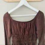 Altar'd State  Long Sleeve Blouse Brown Sz Small Photo 7