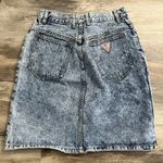 Guess Vintage 80s Georges Marciano High Waist Acid Wash Denim Skirt Sz 30 USA Photo 2