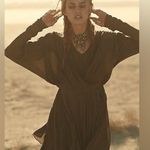 Free People Lucid Dream Draped Front Long Sleeve Mini Dress in Mauve Size 0 Photo 11