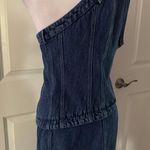 Anthropologie Anthro Forever That Girl Camila One-Shoulder Denim Midi Dress Photo 12