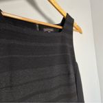Eileen Fisher  Dress Mini Black Striped Ponte Knit Quiet Luxury Old Money Chic 6 Photo 3