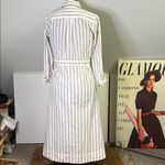 Rails  White and Brown Striped Shivonne Long Sleeve shirt maxi Dress Photo 3