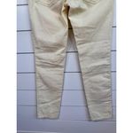 Alexander McQueen Womens IT 40 Cream Yellow Slim Straight Leg Skull Rivet Pants Photo 7