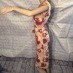 Pomegrante Bodycon Retro 1970s Look Dress S Red Photo 5