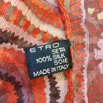 ETRO paisley 100% silk scarf 135cm 53″ square REATIL $890 Red Photo 2