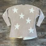 Moon and Madison Beige and Cream Super Soft and Cozy Star Cardigan Size Medium Tan Photo 4