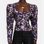 NWT ROHE Fiona Puff sleeve brocade blouse sweetheart neck sz 38 Black Photo 2