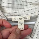 Eileen Fisher  Shirt organic cotton striped button up womens White xlarge natural Photo 1