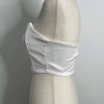 White silky bandeau pullover tank top. Size small. Photo 1