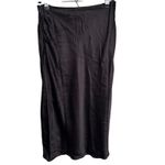 Banana Republic  Zandra 100% Silk Black Party Festive Midi Skirt, Size Small, EUC Photo 3