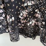 Isaac Mizrahi Floral Button Front Collar Blouse Top Shirt Dark Floral Modest 10 Photo 3
