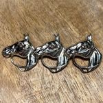 Head Three Horse  Equestrian Sterling Silver Pin Brooch Photo 0
