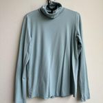 Eileen Fisher Tencel Light Baby Blue Lightweight Turtleneck Blouse Size XS Photo 1