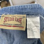 Vintage Western Button Front Denim Jumper Maxi Dress Sleeveless Y2K size 14 Blue Photo 5