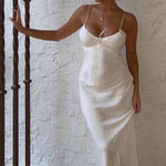 Princess Polly New  Emily Maxi Dress White Size 6 Photo 0