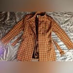 Anthropologie TULLE Orange/Brown Khaki Wool Blend Trench Jacket XS Photo 10