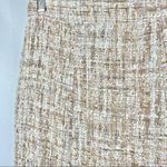 Anthropologie NEW Foxiedox Brown & Pink Twill Tweed Knee Length Skirt M Photo 3
