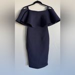 Gianni Bini  Chrissy off the shoulder scuba dress navy blue size small NWT Photo 1