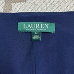 Ralph Lauren Lauren  Navy V-Neck Dress with Bell Sleeves Knee length, size 6P Photo 5