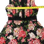 Disney  Black Floral Fit & Flare Dress Med Coquette Whimsigoth Fairy Princess Photo 3