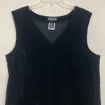 Lands' End Vintage Y2K Corduroy Pullover Black Midi Dress Size 12 Photo 2