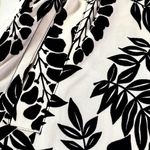 Norma Kamali  Side Stripe Floral Print Jogger Pants Pull On Ankle White Black XL Photo 1