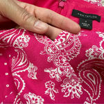 Ann Taylor  Bandana Paisley Wrap Maxi Dress V-Neck Shortsleeve Hi-Low Pink Boho 8 Photo 15