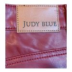 Judy Blue  High Rise Tummy Control Faux Leather Pants‎ Red Women Size 9/29 NWT Photo 8