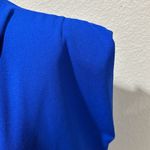 Boohoo  Cowl Neck Crepe Shoulder Pad Blouse Photo 2