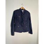 NWT G.H Bass & Co Indigo Rinse Dark Navy Bluu Denim Jacket Brown button detail‌ Blue Size M Photo 1