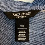 White House | Black Market WHBM Sheer Denim-Blue Sleeveless Collar Button Down Top/Tunic Size XSP Photo 5