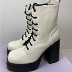 Madden Girl  Stylish White Lace-Up Women's Boots- size 7.5 Photo 4