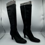 Aerosoles Women's Black 10 M  So Cute Black Suede Zipper 3.5" Heel Tall Knee High Photo 1