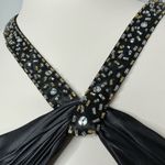 Adrianna Papell Vintage NWT  Champagne Black Asymmetrical Neckline Gown Dress Photo 5