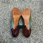 John Fluevog Brogued Lace-up Oxford Heel Blue Green Burgundy 11 Discontinued Photo 2