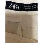 ZARA  Women's White Pleated High Waist Wide Leg Tailored Bermuda Shorts Size S Photo 2